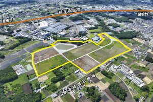 2024年度末に造成完了予定の「しもつけ産業団地」（栃木県下野市）